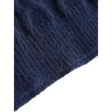 CIDER Women’s Cable Knit Turtle Neck Cropped Vest