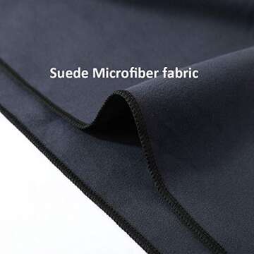 CAREWORX Microfiber Surf Beach Wetsuit Changing Towel Bath Robe with Hood -One Size Fit All (Navy Blue)