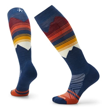Smartwool Women's Alpine Blue Ski Socks - Comfort & Style on Slopes