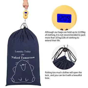 Durable ZERO JET LAG Travel Laundry Bag Set - Extra Large