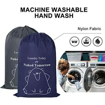 Durable ZERO JET LAG Travel Laundry Bag Set - Extra Large