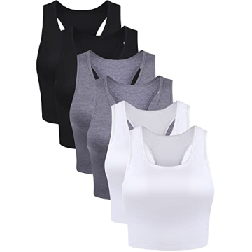 Stylish Sleeveless Racerback Crop Tank Tops for Women