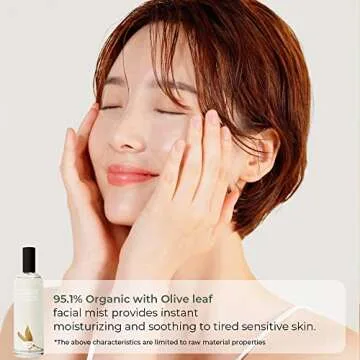 Whamisa Organic Flowers Olive Leaf Facial Mist for Hydration