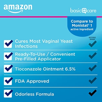 Amazon Basic Care Tioconazole 1-Dose Vaginal Antifungal Treatment