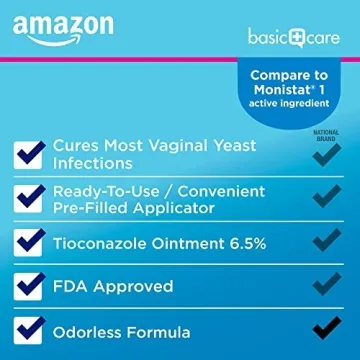 Amazon Basic Care Tioconazole 1-Dose Vaginal Antifungal Treatment
