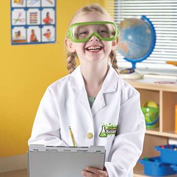 Learning Resources Lab Gear - 2 Pieces, Ages 3+ Toddler Learning Games, Pretend Play Scientist Costume, Lab Gear for Kids, Science for Kids, STEM Games