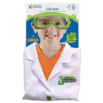 Learning Resources Lab Gear - 2 Pieces, Ages 3+ Toddler Learning Games, Pretend Play Scientist Costume, Lab Gear for Kids, Science for Kids, STEM Games