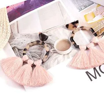 Trendy Hoop Tassel Earrings for Women