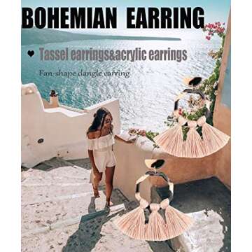 Trendy Hoop Tassel Earrings for Women