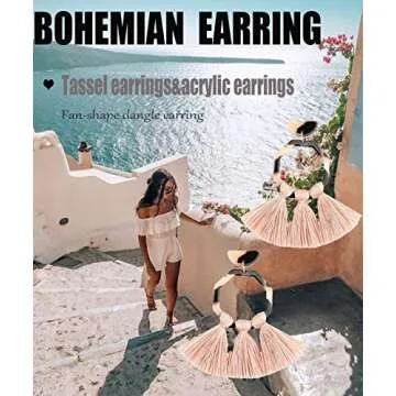 Trendy Hoop Tassel Earrings for Women