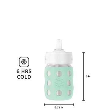 Lifefactory 8-Ounce Vacuum Insulated Wide-Neck Bottle