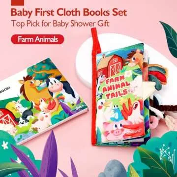 hahaland Baby Books 0-6 Months,Infant Tummy Time Toy High Contrast Sensory Baby Toys 6 to 12 Months ...