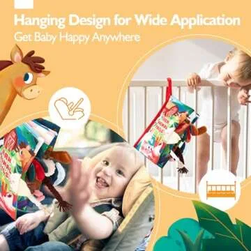 hahaland Baby Books 0-6 Months,Infant Tummy Time Toy High Contrast Sensory Baby Toys 6 to 12 Months Touch Feel Book Baby Valentines Gifts for Boy Girl 0-3 Months Book Early Learning Toy