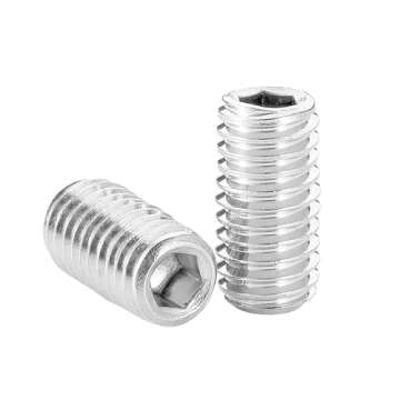 #10-32 x 1/2" Hex Allen Head Socket Set Screws Grub Screw Bolts, 304 Stainless Steel Internal Hex Drive Cup-Point Screws with Hex Wrenches, 50 PCS