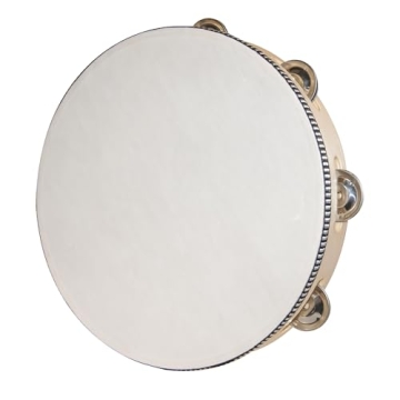 YAYUZEST Tambourine for Adults Hand Held Tambourine Drum, Wooden Tambourine Metal Jingles Percussion...