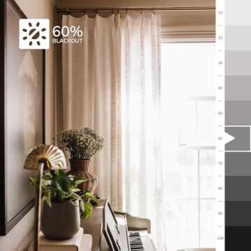 Luxurious Twopages Faux Linen Curtains for Elegant Decor