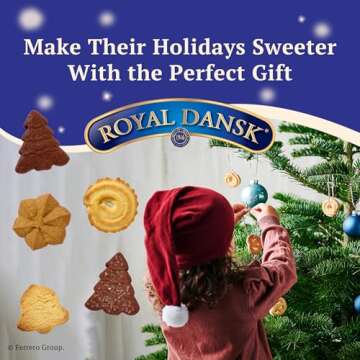 Royal Dansk Holiday Cookie 4 Pack, Exclusive Amazon Multipack of Original Danish Butter Cookies, Fes...