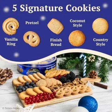 Royal Dansk Holiday Cookie 4 Pack for Gifts and Gatherings