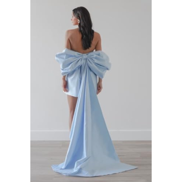 Stunning Strapless A-Line Homecoming Dress with Bow