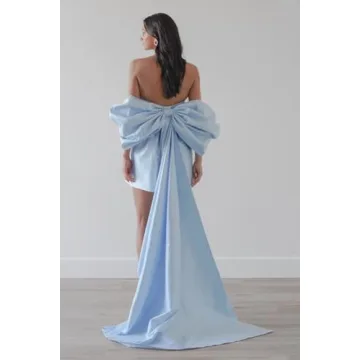 Stunning Strapless A-Line Homecoming Dress with Bow