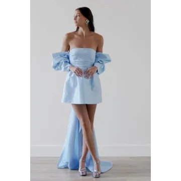 Stunning Strapless A-Line Homecoming Dress with Bow