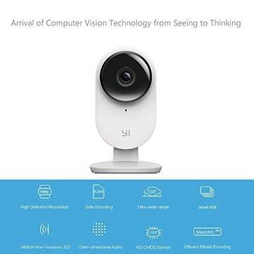 YI 1080p Home Camera with 2-Way Audio and 9m IR Range, 2 Pack, White