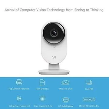 YI 1080p Home Camera with 2-Way Audio and 9m IR Range, 2 Pack, White