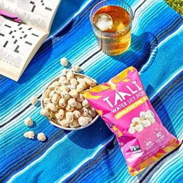 Taali Himalayan Pink Salt Water Lily Pops (10-Pack) - Roasted Fox Nuts Makhana Snack | Crunchy Indian Healthy Snacks | Protein-rich, Vegan, Gluten Free, Non GMO | Individual 0.8 oz Bags