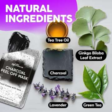 Charcoal Face Mask Peel Off for Women, Men - Blackhead Remover Mask - Charcoal Peel Off Face Mask Skin Care - Korean Skin Care Mask - Black Head Remover for Face - Deep Pore Mask - Face Masks Skincare