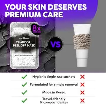 Charcoal Face Mask Peel Off for Women, Men - Blackhead Remover Mask - Charcoal Peel Off Face Mask Skin Care - Korean Skin Care Mask - Black Head Remover for Face - Deep Pore Mask - Face Masks Skincare