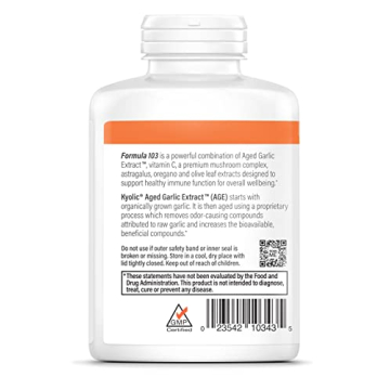 Kyolic Aged Garlic Extract 103 Immune Support 300 Capsules