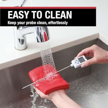 CDN Digital Candy Thermometer Long 8'' Stainless Steel Stem, Adjustable Pot Clip, Preset Candy Stages with Audio/Visual Alerts, Instant Read For Cooking, Deep Frying & Oil - DTC450