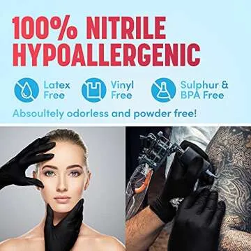 Climax Plus Black Nitrile Gloves - Extra-Thick & Durable