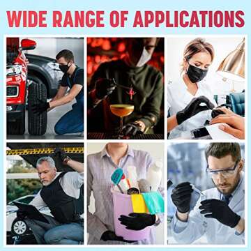 Climax Plus Black Nitrile Gloves - Extra-Thick & Durable