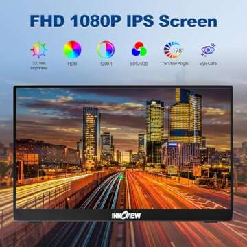 InnoView 15.6" Portable Monitor with Adjustable Stand