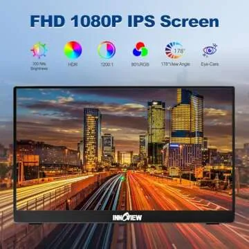 InnoView 15.6" Portable Monitor with Adjustable Stand