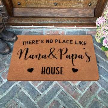 PLUJOYS Christmas Nana Gifts for Grandma,Grandma Nana Gifts,Gifts for Grandparents,Nana Papa Gifts,Christmas Gigi Mimi Gifts from Granddaughter Grandson Grankids,Doormats Home Decor