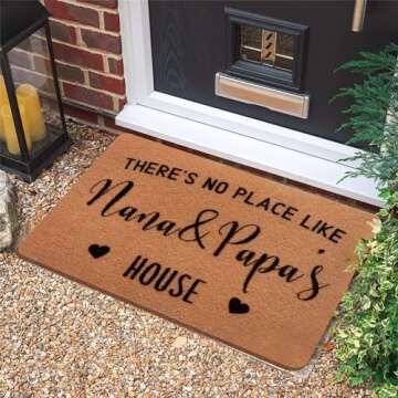 PLUJOYS Christmas Nana Gifts for Grandma,Grandma Nana Gifts,Gifts for Grandparents,Nana Papa Gifts,Christmas Gigi Mimi Gifts from Granddaughter Grandson Grankids,Doormats Home Decor