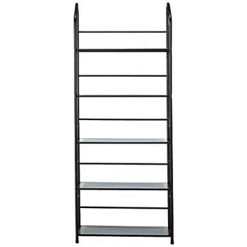 Unbrand Black 5 Tier Metal Bookshelf Rack for Stylish Storage