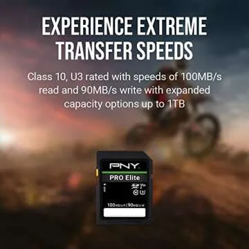 PNY 256GB PRO Elite SDXC Card - High-Speed 4K UHD Performance