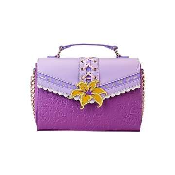 Loungefly Disney Tangled Rapunzel Cosplay Magic Flower Crossbody Womens Bag Purse