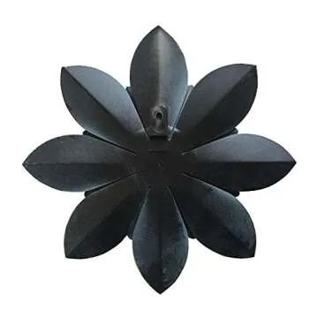 Picfarce Sky Blue Metal Flower Wall Art for Home Decor