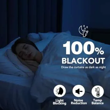 Deconovo Linen 100% Blackout Curtains 2 Panels Set, Thermal Insulated Living Room Curtains，Room Darkening Window Curtains Drapes for Bedroom Windows,Light Beige,52Wx84L