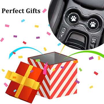 Car Coasters for Cup Holder,Dermasy 2 Pack Cute Bling Car Cup Holder Coaster with Rhinestone for Women and Girl 2022 Universal Anti Slip Silicone Automotive Interior Accessories Set (Cartoon)