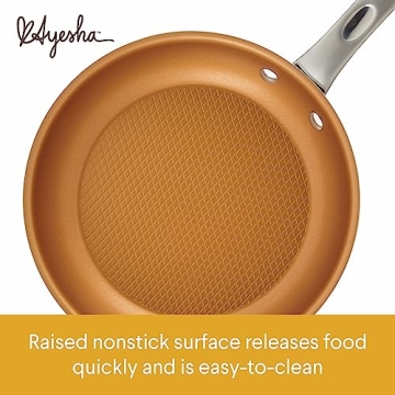 Ayesha Curry Home Collection Nonstick Cookware Pots and Pans Set, 9 Piece, Brown Sugar