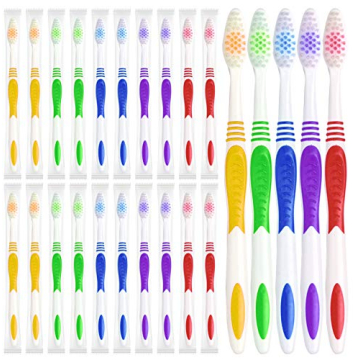 EcoFox 25 Pack Bulk Toothbrush Set for Everyone