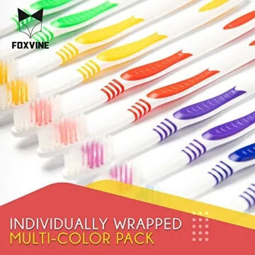 EcoFox 25 Pack Bulk Toothbrush Set for Everyone