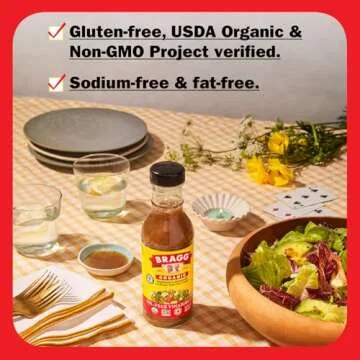 Bragg Organic Oil-Free Vinaigrette Salad Dressing and Marinade - 12 fl oz - Gluten-Free Dressing with Bragg Apple Cider Vinegar