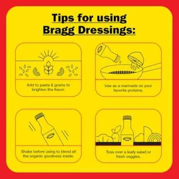 Bragg Organic Oil-Free Vinaigrette Salad Dressing and Marinade - 12 fl oz - Gluten-Free Dressing with Bragg Apple Cider Vinegar