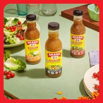 Bragg Organic Oil-Free Vinaigrette Salad Dressing and Marinade - 12 fl oz - Gluten-Free Dressing with Bragg Apple Cider Vinegar
